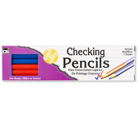 Charles Leonard Checking Pencils - 72 Pack-Colour: Red and blue
