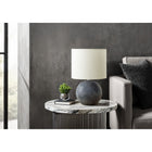 Monarch Specialties 16" H Table Lamp - Grey Concrete / Ivory / Cream Shade-Illuminate your space effortlessly with the convenient on/off turn knob switch, designed to operate with a 60W bulb (not included)