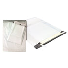 Spicers Poly Self Seal Courier Bag with 5" Bottom Gusset - 30"W x 36"H - White - 100 Pack-White plastic courier bag