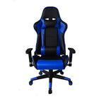 Nicer Furniture Racing Style Gaming Chair - Blue-Racing-style design functions as both a gaming and office chair.  