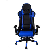 Nicer Furniture Racing Style Gaming Chair - Blue-Racing-style design functions as both a gaming and office chair.  