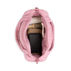 Bugatti Quilted Duffle Bag - Pink-Reinforced top carry handles