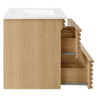 Modway Render 30" Wall-Mount Bathroom Vanity - Oak/White-8