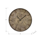Monarch Specialties Clocks 20" Round Clock - Brown -No assembly required, simply insert 1 AA battery (not included), hang up and enjoy this unique decorative accent transform your space