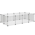 PawHut 14" H 12-Panel Pet Playpen with Door-Includes 12 panels for fully customizable DIY pet enclosures 