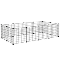 PawHut 14" H 12-Panel Pet Playpen with Door-Includes 12 panels for fully customizable DIY pet enclosures 