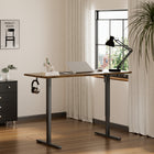 Work Zone Serrano 60" Height Adjustable Sit Stand Desk - Burnt Umber-10