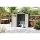 Suncast Everett Storage Shed - 6' x 3' - Dove Grey-Provides plenty of storage for lawn and gardening tools.