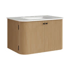 Modway Zia 30" Wall-Mount Bathroom Vanity with Marble Sink - Natural-30" Wall Mounted Vanity