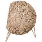 PawHut Rattan Elevated Pet Bed Cat House - Natural Wood-Overall Dimension: Dia. 20.5" x 22.8" H (Dia. 52 x 58H cm) 