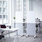 Quartet Agile Easel - 27.5" x 60.5" - White/Grey (Q293066W)-Double-sided dry-erase surfaces give you more space to write and collaborate