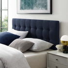 Modway Emily Upholstered Fabric King Headboard - Navy-Fits king size beds