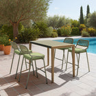 Zuo Rio Barstool - Green - Set of 2-Assembly not required