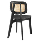 Modway Habitat Wood Dining Side Chair - Black-Weight Capacity: 330 lbs.