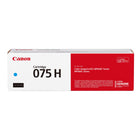 Canon 075H Genuine Toner Cartridge - High Yield - Cyan-Produces high-quality, monochrome and color output for all your home and office needs