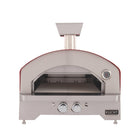 Kucht Napoli Outdoor Portable Propane Pizza Oven - Red-High-Quality Manual Control Knobs
