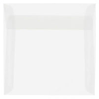 JAM Paper Square Translucent Vellum Invitation Envelopes - 6" x 6" - Clear - 25 Pack (GTGN515)-Clear