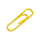 JAM Paper Colourful Standard Paper Clips - 1"- Yellow - 100 Pack-Quantity: 100 per Box | Packed in a reusable clear box to keep your desktop or your desk drawer organized