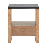 Zuo Natt Side Table - Black-Wood Veneer MDF square shape tabletop