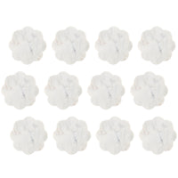 Maxwell & Williams Coaster Collective Scallop White Marble Coaster - 12 Pack-Made of Heat Resistant Ceramic