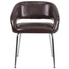 Flash Furniture Fusion Series Contemporary Brown Leather Side Reception Chair-Lounge Chair