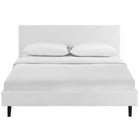 Modway Anya Fabric Queen Bed - White-Non-Marking Foot Caps