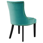 Modway Marquis Performance Velvet Dining Chairs - Teal - 2 Pack-Assembly Required