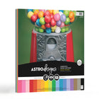Astrodesigns 65lb Cover Paper - 12" W x 12" H - Creative Collection - 18-Colour - 72 Pack-You will receive 4 sheets each of Lime Green, Gamma Green, Celestial Blue, Periwinkle, Colonial Blue, Lilac, Wisteria (Violet), Bubble Gum, Re-Entry Red, Cosmic Orange, Orbit Orange, Yellow Orange, Solar Yellow, Pulsar Pink, Plasma Pink, Grocer Kraft, Concrete and Eclipse Black.