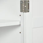 kleankin Bathroom Wall Cabinet with Adjustable Shelves - White-The surface is painted, smooth and easy to clean