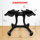MotionGrey BDST Adjustable Dumbbell, Barbell Converter and Stand Bundle for Home Gym - 5-52.5 lb - 1 Set-7