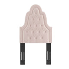 Modway Augustine Tufted Performance Velvet Twin Headboard - Pink-Durable Stain-Resistant Fabric