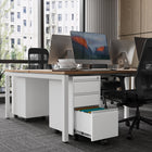 Ceha MDG Series Box-Box-File Mobile Pedestal - Traffic White -Space-Saving: Compact footprint fits seamlessly under desks or in workspaces.