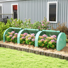 Outsunny 11.5' x 3' x 2.6' PE Mini Tunnel Greenhouse with Steel Frame & Zipped Doors- Ideal for extended plants' growing season and protect from extreme weather     
 