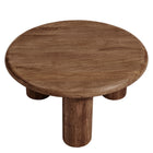 Modway Mavina Round Mango Wood Coffee Table - Walnut-Assembly Required