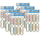Ashley Productions Magnetic Die-Cut Timesavers & Labels - Confetti Classroom Subjects - 8 Per Pack - 6 Pack-Pre-labeled magnetic column header