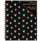 Merangue Letter Black Cover Coil Notebook -Gold coloured coil