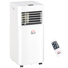 HOMCOM 8000 BTU Quiet Air Conditioner with Remote Control - White-8000 BTU cools instantly, suitable for 215-344 sq. ft. 