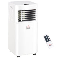HOMCOM 8000 BTU Quiet Air Conditioner with Remote Control - White-8000 BTU cools instantly, suitable for 215-344 sq. ft. 
