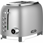 Salton NuRetro Digital 2 Slice Toaster - Metallic Silver-6 different toasting levels for precise browning, from lightly golden to extra crisp. reheat, defrost and bagel (toasts only one side) functions for perfect results.