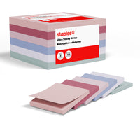 Staples Ultra Sticky Notes - 4" x 4" - Ocean Mist Collection - 6 Pack-Ultra sticky adhesive ensures notes stay securely in place