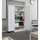 Ceha BDM-180 Flat-Pack Metal Storage Cabinet with Adjustable Shelves - White-8
