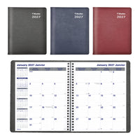 Blueline 2027 Net Zero Carbon Monthly Planner with Twin-Wire Binding - 8-7/8" x 7-1/8" - Assorted Colours - Bilingual-14-Month: December 2026 to January 2028