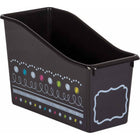 Teacher Created Resources Chalkboard Brights Plastic Book Bin - 3 Pack-Store books, folders, binders, magazines, notebooks, and much more!