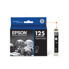 Epson T125 Ink Cartridge - Standard Capacity - Black-The package includes one black ink cartridge