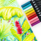 Tombow Dual Brush Pen, Tropical, 10/Pack-Bullet Tip creates consistent lines