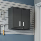 Manhattan Comfort Fortress Modern Garage Cabinet - 30" W x 30.3" H - Charcoal Grey-Includes 2 Doors and 1 Adjustable Shelf