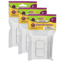 Teacher Created Resources Adhesive Magnetic Squares - 1" - 3 Packs of 50-Create your own magnetic decorations with self-adhesive magnetic squares
