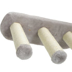 PawHut 3-Piece Cat Wall Shelves with Scratching Post, Perches and Steps - Light Grey-Assembly required