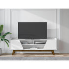 Manhattan Comfort Marcus 62.99" Mid-Century Modern TV Stand - White-Recommended for a 65" TV