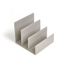 TRU RED 3-Slot Plastic Letter Sorter - Grey-Measures 6.3"L x 6.3"W x 5.5"H and has three slots